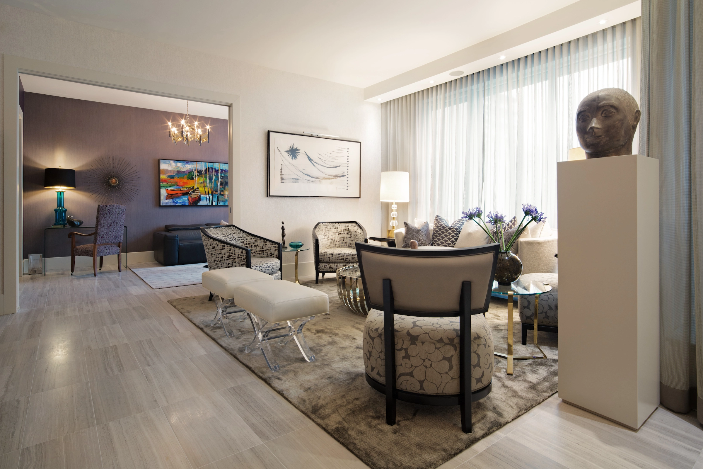 City Pied-á-Terre LIVING ROOM