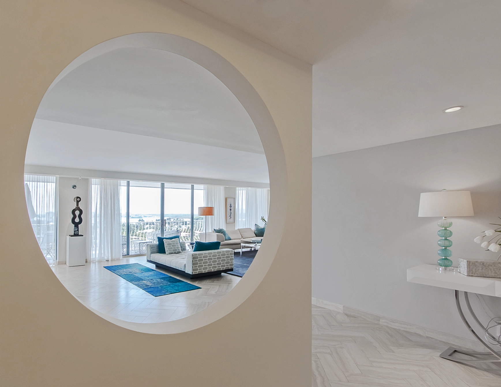 SUNSET AND TURQUOISE FOYER